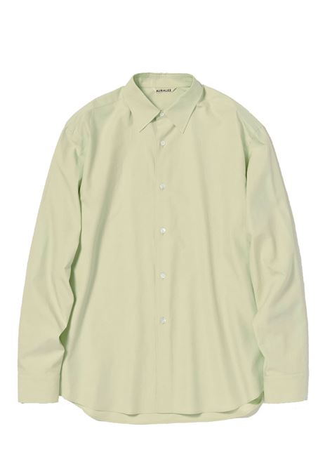 camicia twill donna verde AURALEE | A25SS04TNLIGHT GREEN